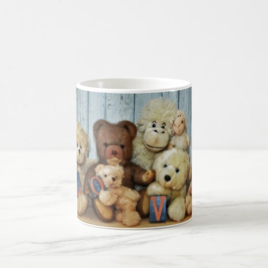 Teddy mit Freunde コーヒーマグカップ (中央)