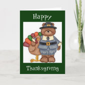 Teddy Pilgrimとトルコのグリーティングカード シーズンカード (正面)