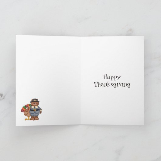 Teddy Pilgrimとトルコのグリーティングカード シーズンカード (内部)