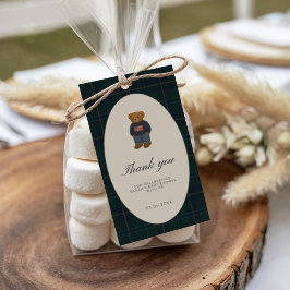 Teddy Polo Bear Baby Shower Favor Tag ギフトタグ