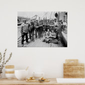 Teddy Rooseveltとクルー、1900年代初期 ポスター (キッチン)