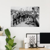Teddy Rooseveltとクルー、1900年代初期 ポスター (ホームオフィス)