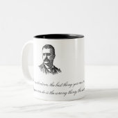 Teddy Rooseveltの引用文のマグ ツートーンマグカップ (正面左)