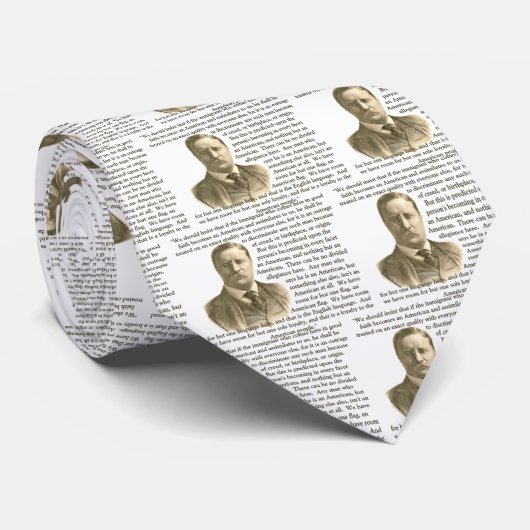 Teddy Rooseveltの引用文 ネクタイ (ロール)