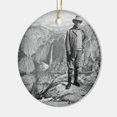 Teddy Rooseveltの氷河ポイントヨセミテの谷カリフォルニア セラミックオーナメント (左)