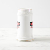 Teddy Rooseveltテリアの用心して下さい ビールジョッキ (中央)