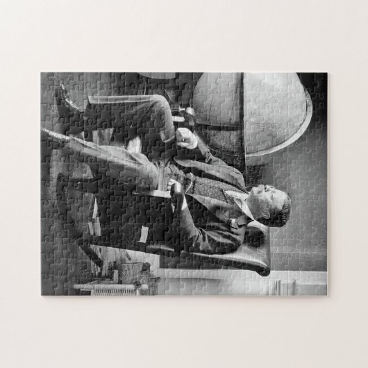 Teddy Roosevelt大統領のヴィンテージのホワイトハウス ジグソーパズル (横)