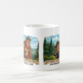 Teddy+Roosevelt+Bigfoot風刺画 - 国立 コーヒーマグカップ (中央)
