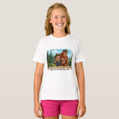 Teddy+Roosevelt+Bigfoot+風刺画+-+ナチュラル Tシャツ (正面フル)