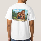 Teddy+Roosevelt+Bigfoot+風刺画 - Nat Tシャツ (裏面)
