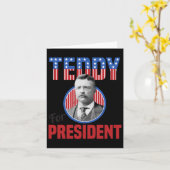 Teddy Roosevelt For President Bull Moose Theodore カード (黄色い花)