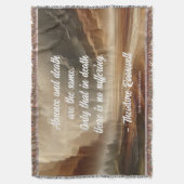Teddy Roosevelt Quote - Absence Large Landscape スローブランケット (正面縦)