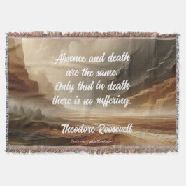Teddy Roosevelt Quote - Absence Large Landscape スローブランケット