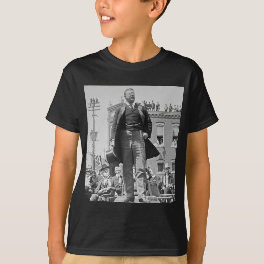 Teddy Roosevelt Stereoviewカード1905年のヴィンテージ Tシャツ (正面)