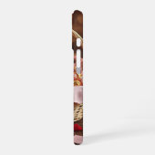 Teddy Rose Basket Romantic Valentine Aesthetic iPhone 16ケース (左側面)