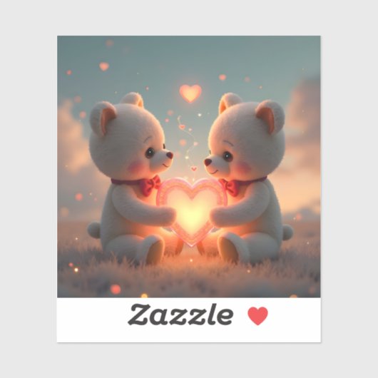 Teddy Time Together - Square Vinyl シール (シート)