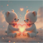 Teddy Time Together - Square Vinyl シール (正面)