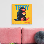 Teddy Vintage Graphic キャンバスプリント (インサイチュ (リビング))