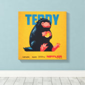 Teddy Vintage Graphic キャンバスプリント (インサイチュ (ウッドフロア))