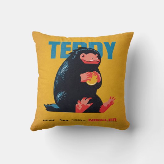 Teddy Vintage Graphic クッション (裏面)