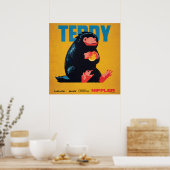 Teddy Vintage Graphic ポスター (キッチン)