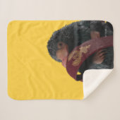 Teddy With Tie Graphic シェルパブランケット (正面(横))