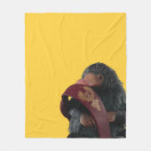 Teddy With Tie Graphic フリースブランケット (正面)