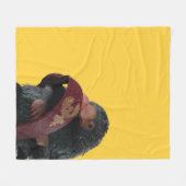 Teddy With Tie Graphic フリースブランケット (正面(横))