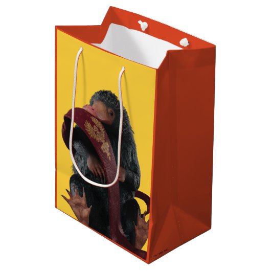 Teddy With Tie Graphic ミディアムペーパーバッグ (正面アングル)