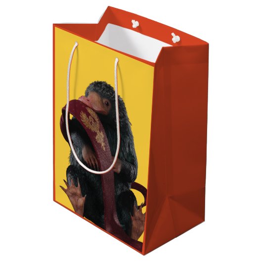 Teddy With Tie Graphic ミディアムペーパーバッグ (裏面アングル)