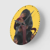 Teddy With Tie Graphic ラウンド壁時計 (傾斜)