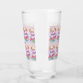 Teddybär Wasserfarben Pastell タンブラーグラス (左)