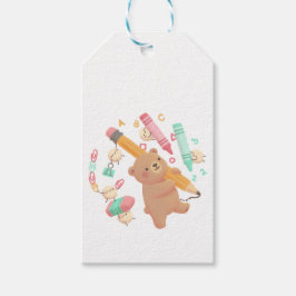 Teddy's Back to School Illustration ギフトタグ