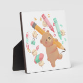 Teddy's Back to School Illustration フォトプラーク (正面)