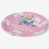 Teddy's Sky-High Soiree：最初の誕生日 ペーパープレート (アングル)