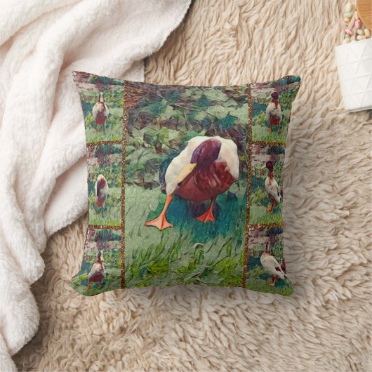Tedious Duck Photo Mosaic, Cushion クッション (ブランケット)