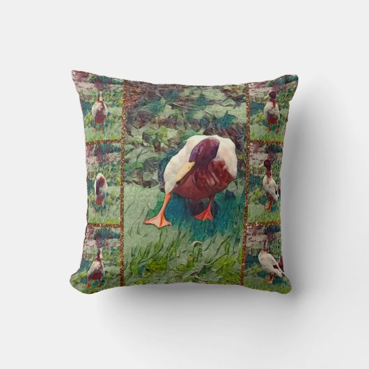 Tedious Duck Photo Mosaic, Cushion クッション (正面)