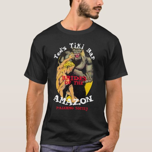 Ted's Tiki Bar アマゾンの花嫁 パレルモ イタリア Tシャツ (正面)