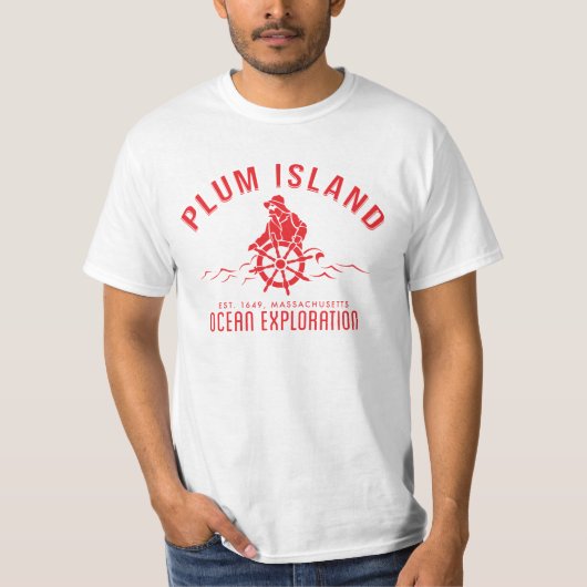 Teeすばらしいプラム島、マサチューセッツの大尉の Tシャツ (正面)