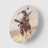 TEEカウボーイライフ ラウンド壁時計 (傾斜)