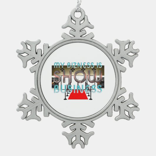 TEEショービジネス スノーフレークピューターオーナメント (正面)