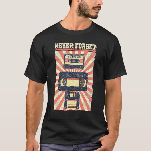 Teeビデ忘れオカセットFD Vhs Tシャツ (正面)