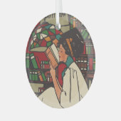 TEEブックウォームガラスオーナメント ガラスオーナメント (正面左)