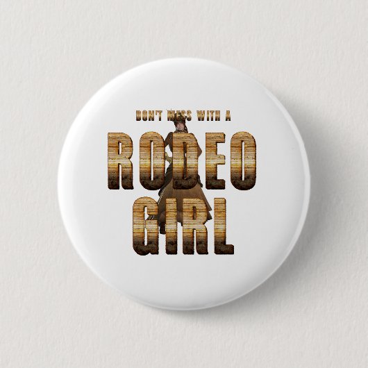 TEEロデオガールボタンで混乱しない 缶バッジ (正面)