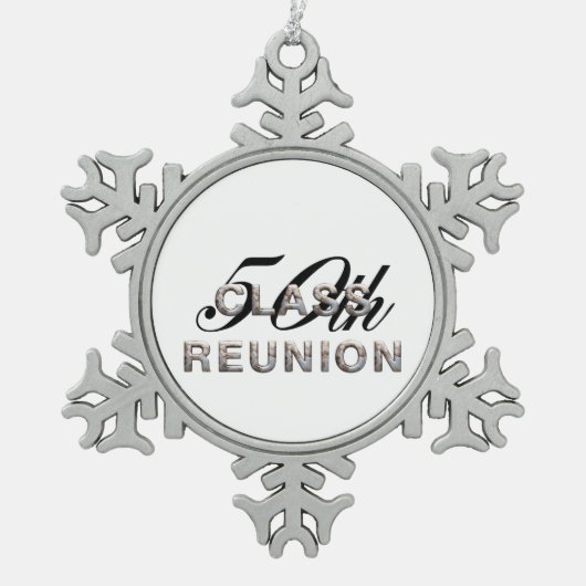 TEE 50thクラス懇親会 スノーフレークピューターオーナメント (正面)