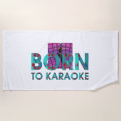 TEE Born to Karaoke ビーチタオル (正面)