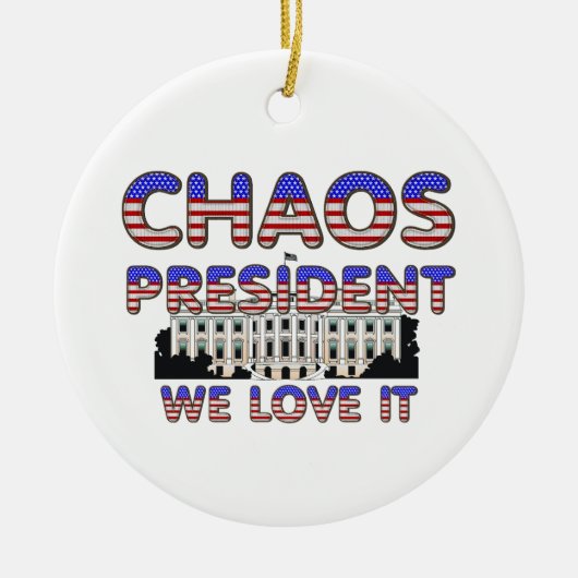 TEE Chaos President、We Love It セラミックオーナメント (正面)