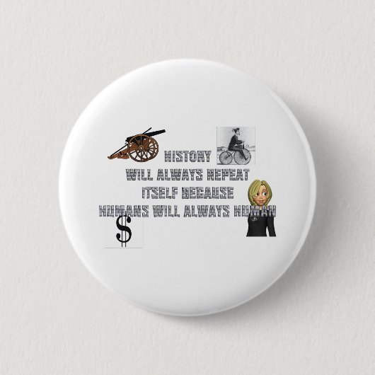 TEE Humans Always Humanボタン 缶バッジ (正面)