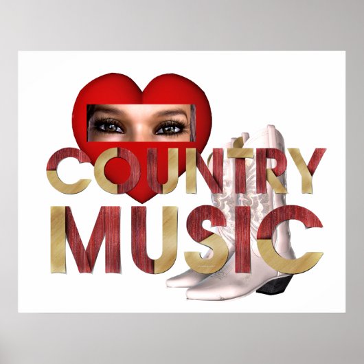 TEE I Love Country Music ポスター (正面)
