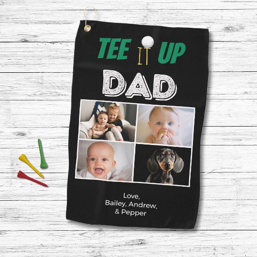 Tee It Upパパカスタム父の日4写真 ゴルフタオル